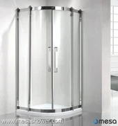 Corner Sector Forte emoldurado em aço inoxidável casa de banho com chuveiro deslizante
