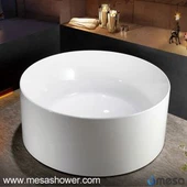Center Drain Round Design banheira de acrílico Staning grátis para uma ou duas pessoas