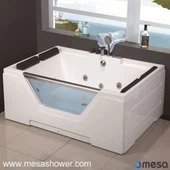 Luxo Acrílico 2 Duas Pessoas Moderno Estilo de Design Simples Whirlpool Jetted Massagem Banheira de Jacuzzi Banheira de Jacuzzi