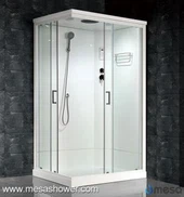 Rectangular Corning Opening Sliding Steam Shower Cabin Room