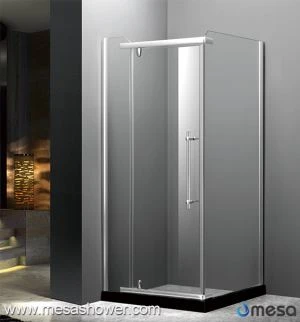 Porta de chuveiro de pivô de design clássico de alto brilho
