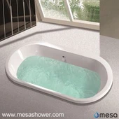 Tubo de imersão de acrílico indoor com design oval clássico com dois tamanhos