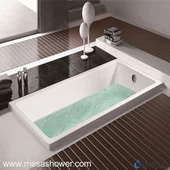 Left Drain Acrílico Rectangular Shape Inyección de imersão Drop-in Bathtub