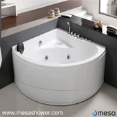 2017 Branco ABS Corner Round Elegante Banheira de hidromassagem Jetted Whirlpool com preço barato