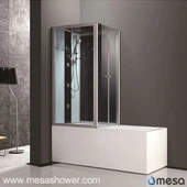 2017 Combo de banho de banheira de canto acrílico de vidro de design moderno novo com preço barato