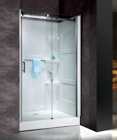Painéis de parede de chuveiro brancos completos Inserção para canto